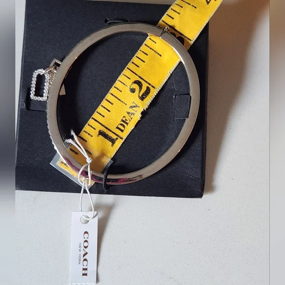 Signature COACH Pavé Multi Hangtag Hinged Bangle with Gorgeous Gift Box - Picture 10 of 10